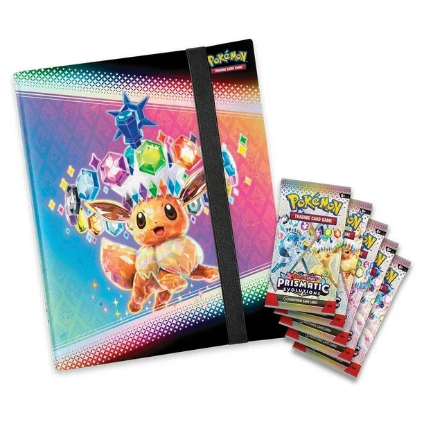 .Geekienda - cartas coleccionables pokémon TCG binder collection álbum de colección prismatic evolutions scarlet and violet en inglés - anime