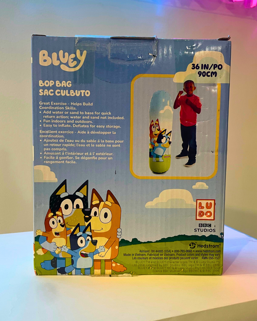 .Geekienda - bop bag (Saco de boxeo infantil) de bluey -Disney programas infantiles