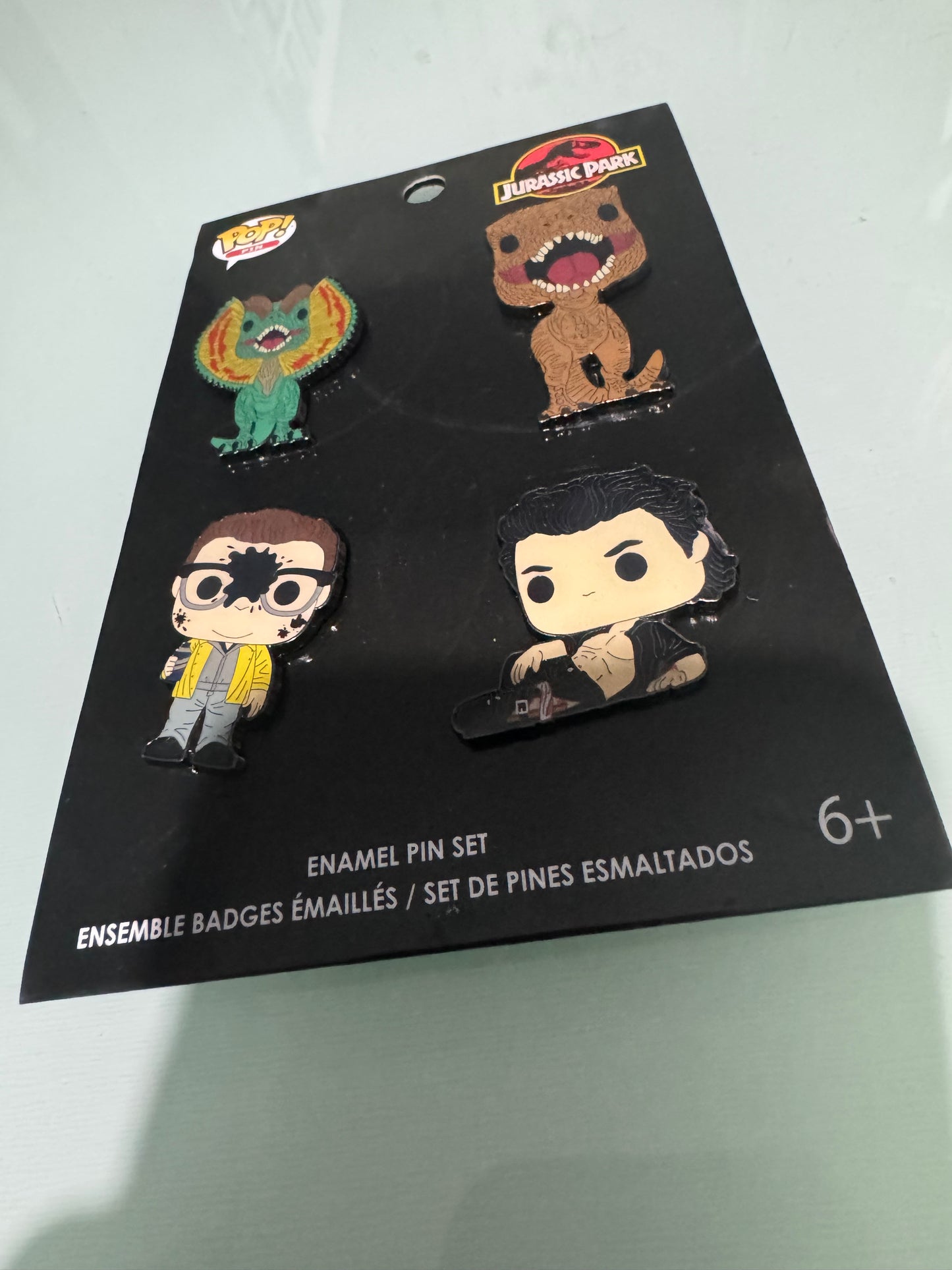 .Geekienda - Funko Pop pin jurassic park conjunto de 4 pines - superherores programas infantiles