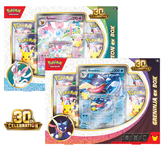 .Geekienda - cartas coleccionables Pokémon TCG: 30TH Celebration (Sylveon EX O Greninja EX SE ENVÍA Aleatorio) (en inglés)