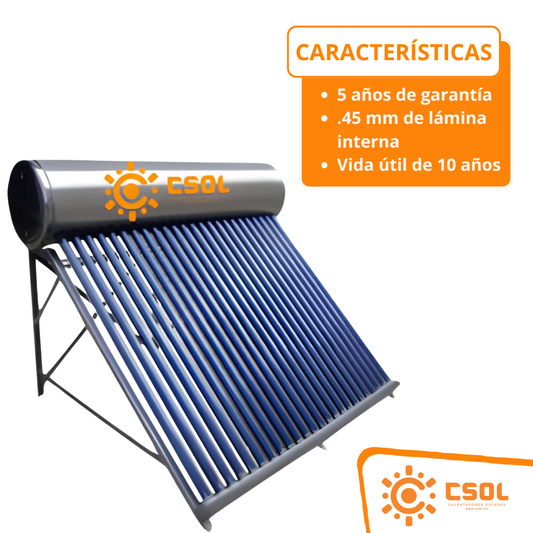 Calentador Solar CSOL 15 tubos