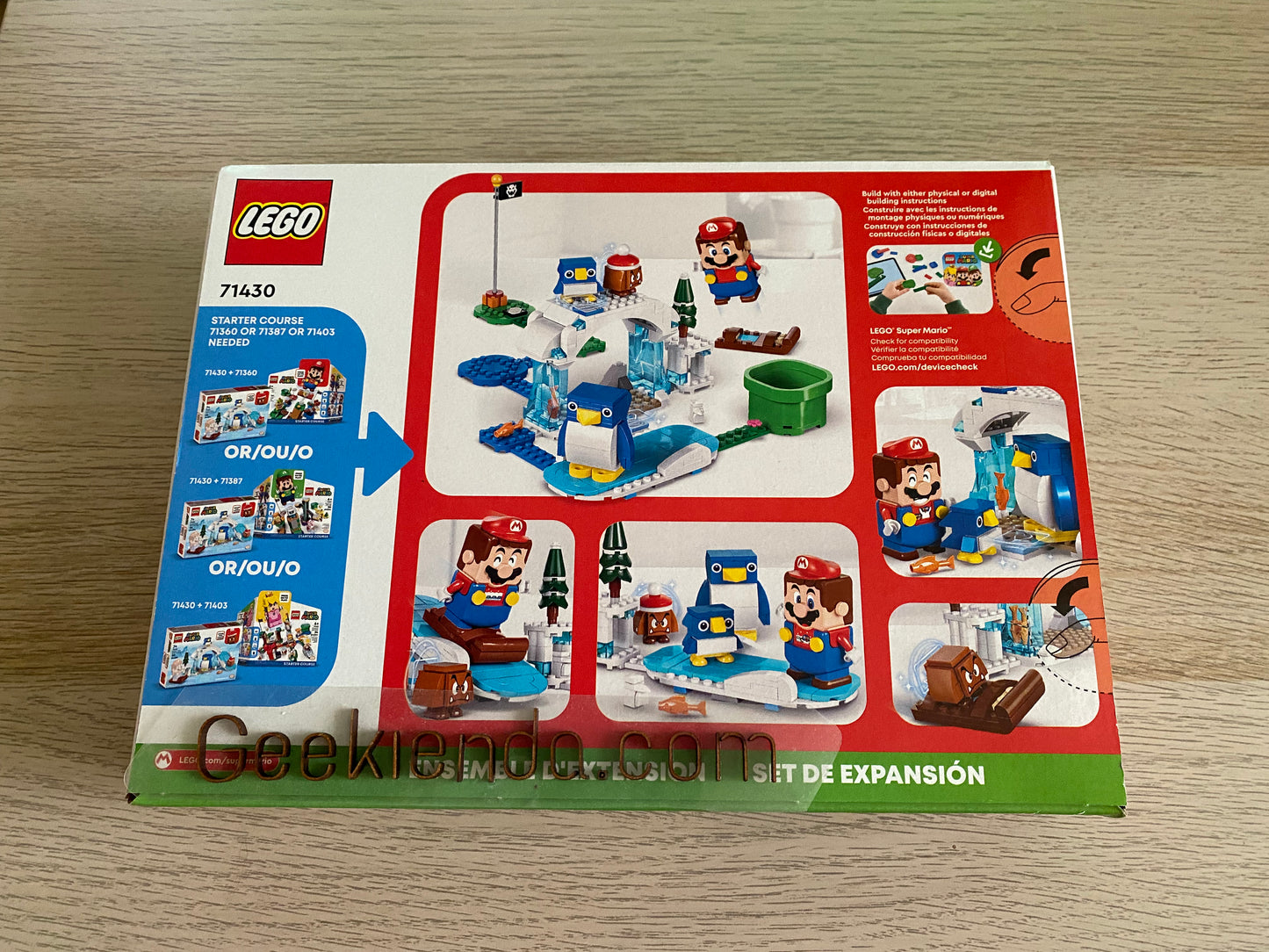 .Geekienda - LEGO SET 71430 Super Mario Penguin Family Snow Adventure (familia pinguino  - LEGO super Mario Nintendo