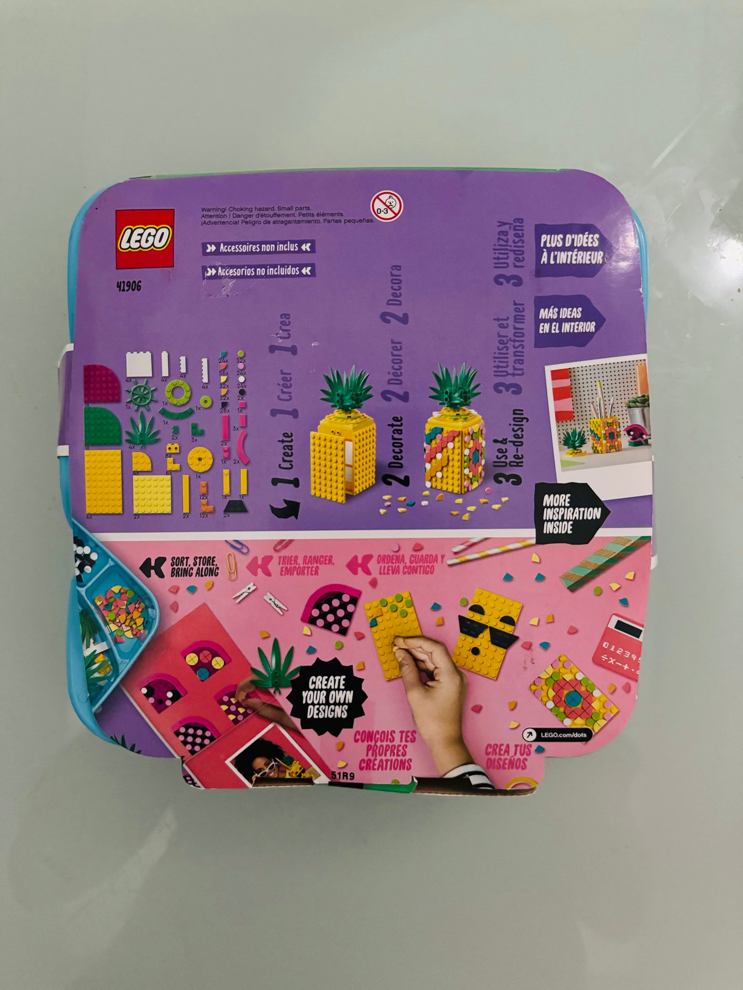 .Geekienda - LEGO SET 41906 DOTS Porta lapices forma de piña  - LEGO