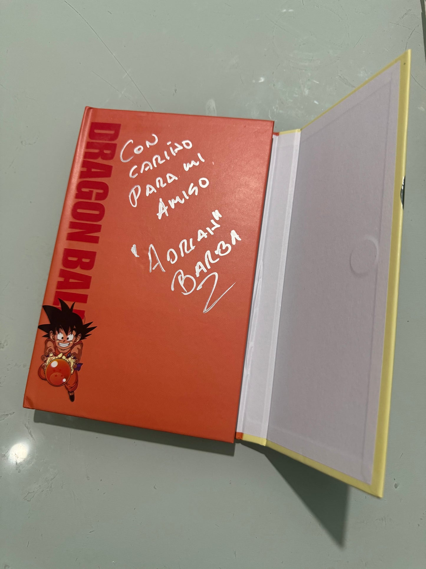 .Geekienda - dragon ball z libreta con agenda autografiada por Adrián Barba - papelería programas infantiles manga superheroes anime