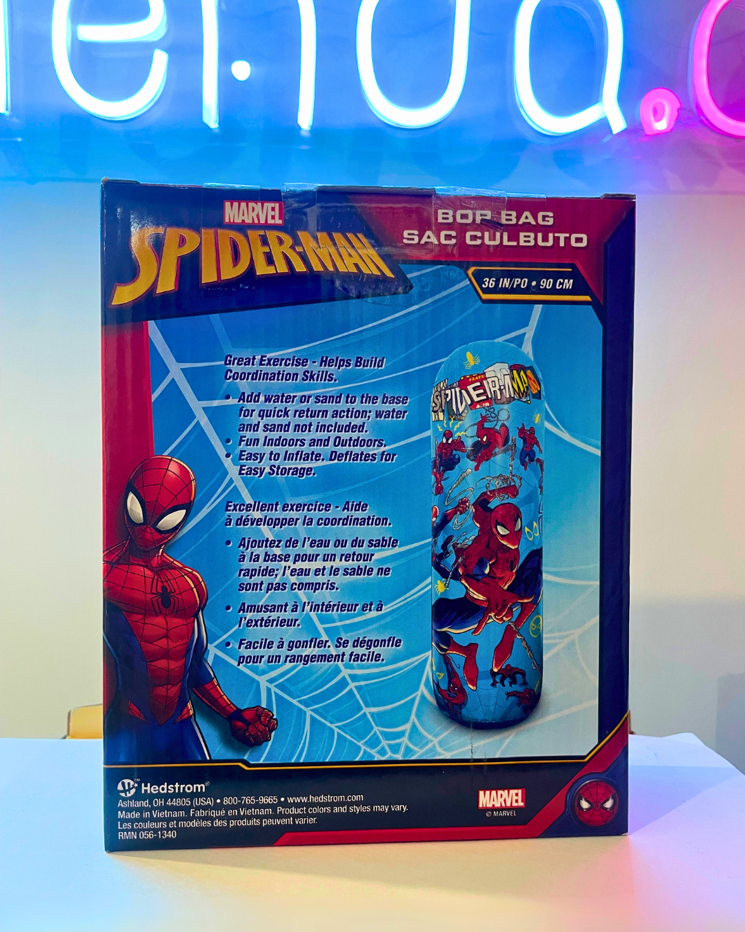 .Geekienda -Bop bag Saco de boxeo de Spiderman  - Marvel programas infantiles